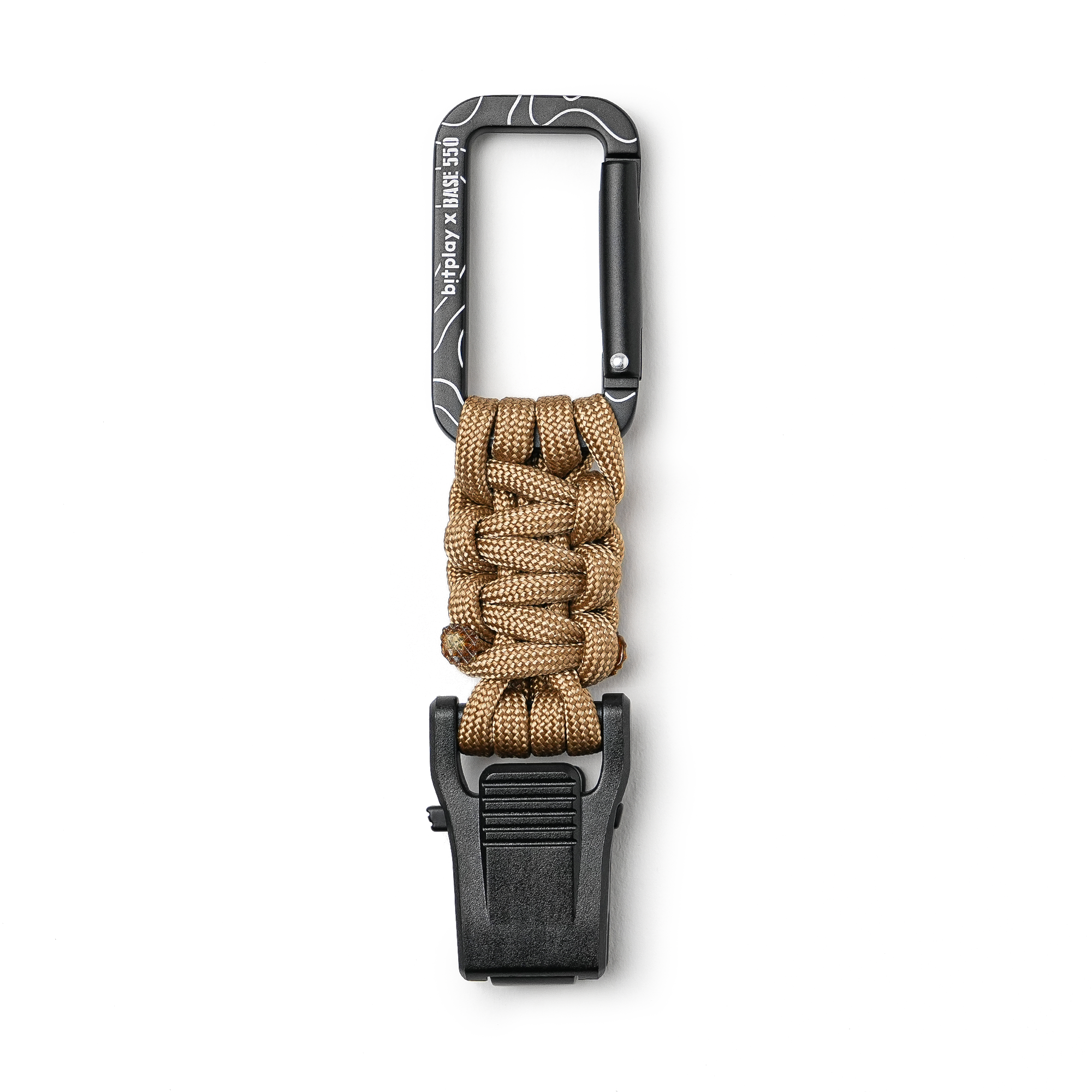 Paracord Quick-Release Carabiner - Base550 Sand