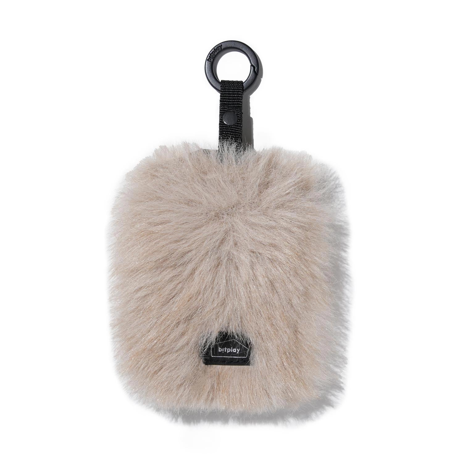 Furry Badge Holder-Bluish Grey (Circle Buckle Included)