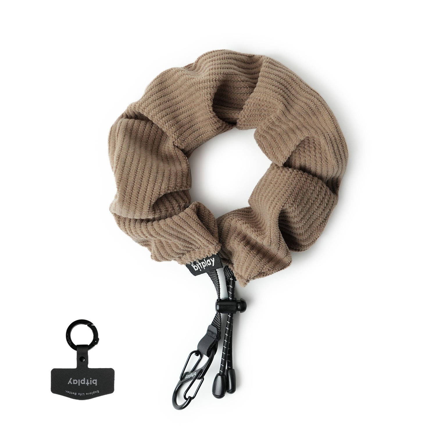 Scrunchie Wrist Strap Cozy Series-Light Cream (Adapter Included)