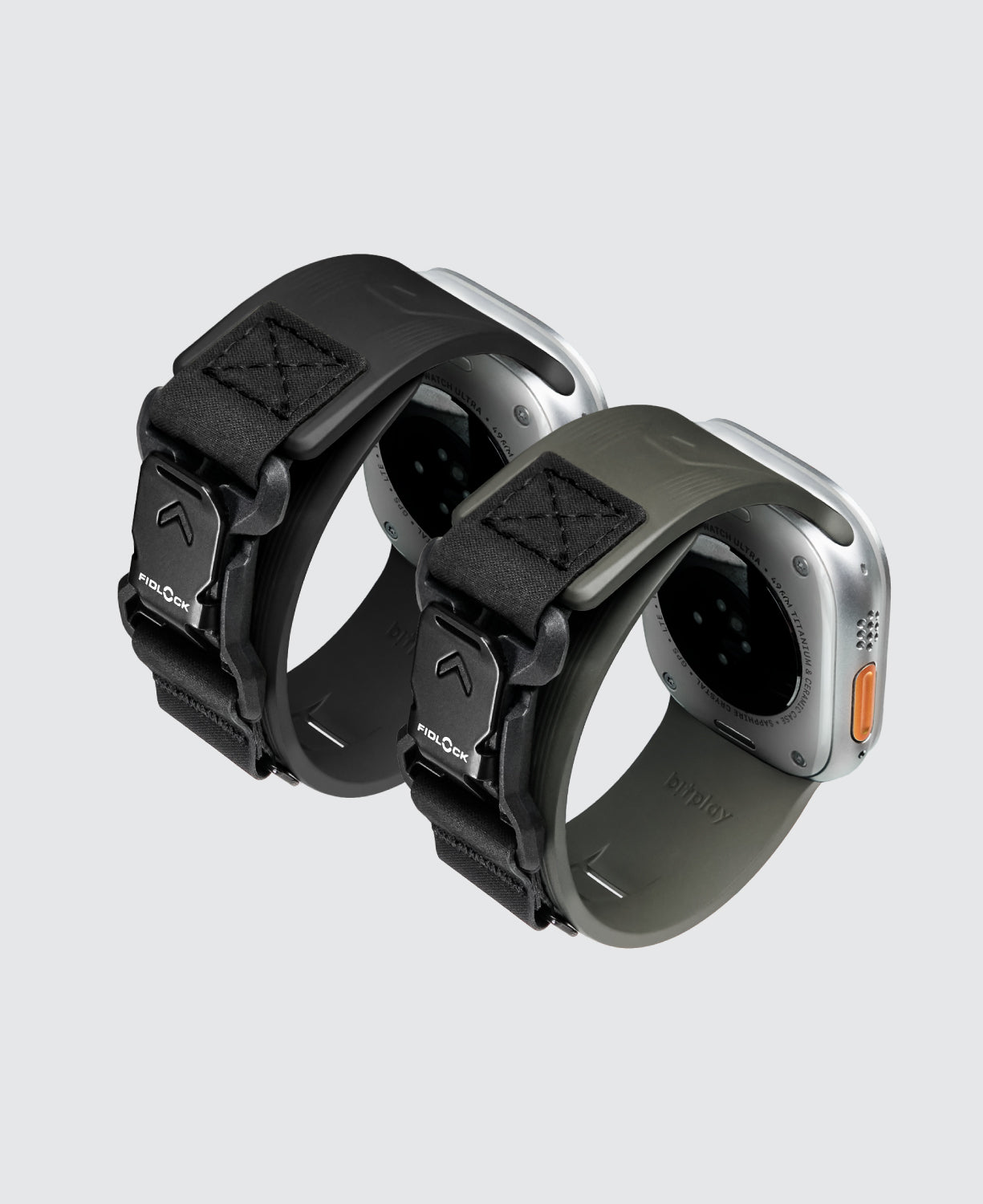 Waterproof FKM Rubber Fidlock Quick Release Watch Band for Apple Watch Ultra/ 49/ 46/ 45/ 44 mm