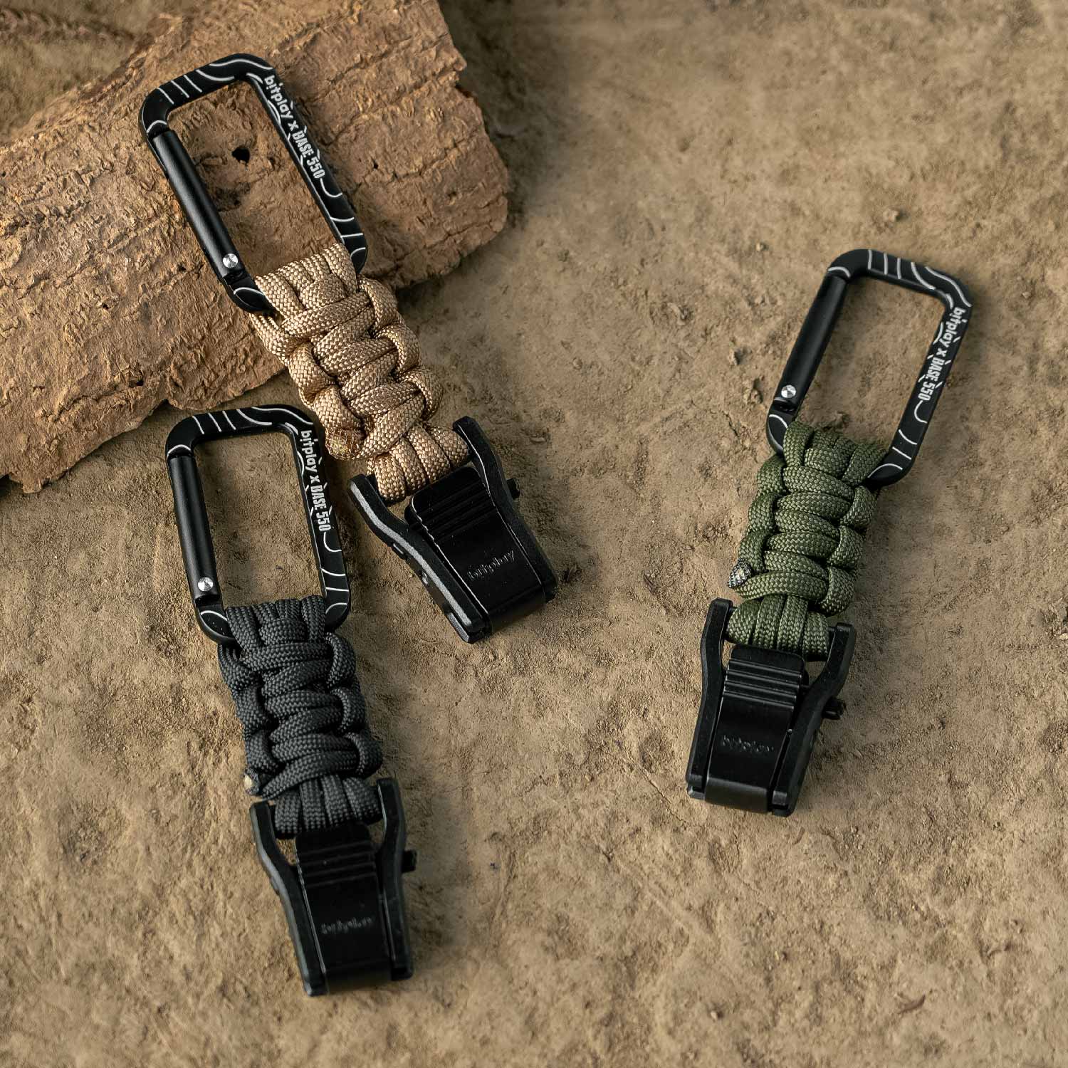 Paracord Quick-Release Carabiner - Base550 Sand