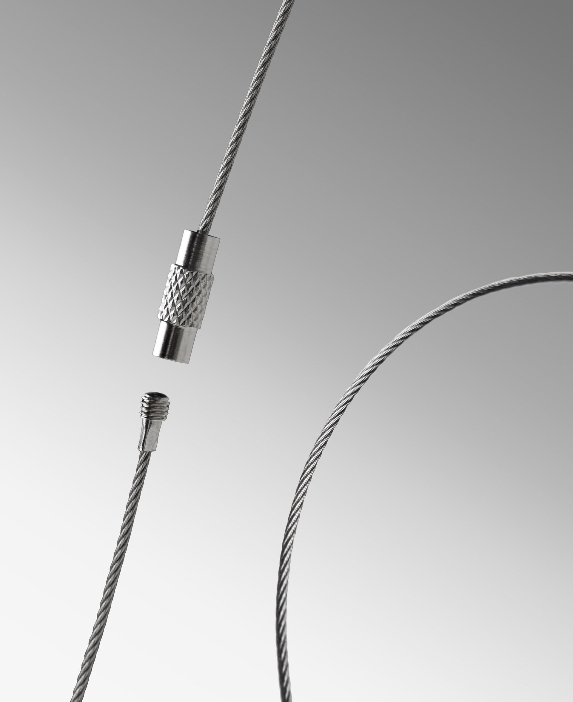 Wire Keychain Charm Charcoal Kitten