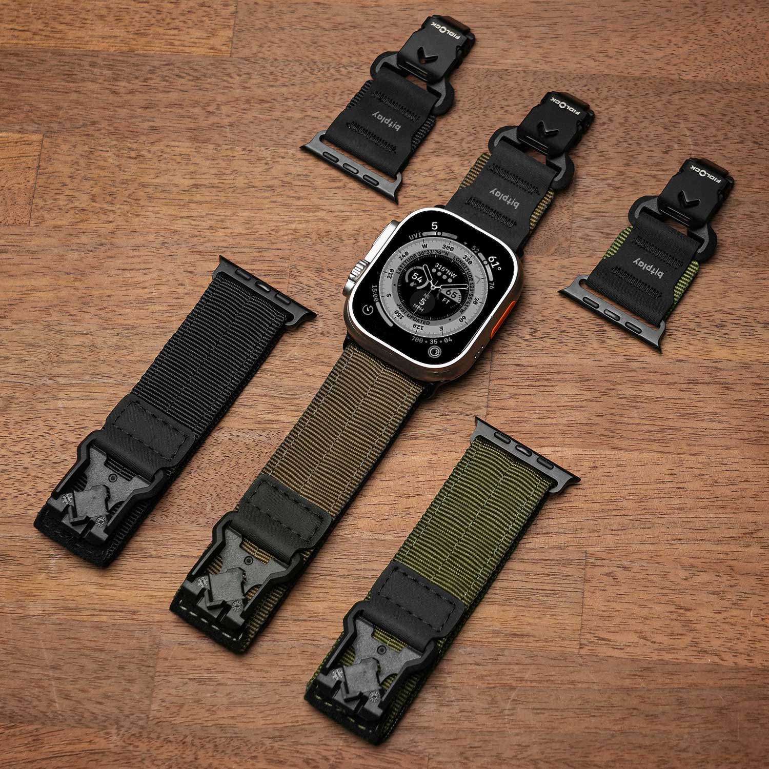 [Preorder] Fidlock® Watch Band for Apple Watch Ultra / 45 / 44 mm - Dark Black