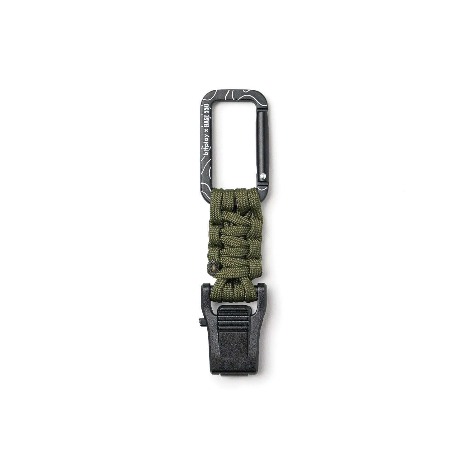 Paracord Quick-Release Carabiner - Base550 Army Green