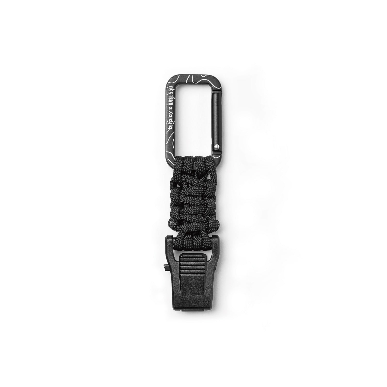 Paracord Quick-Release Carabiner -Base550 Dark Black