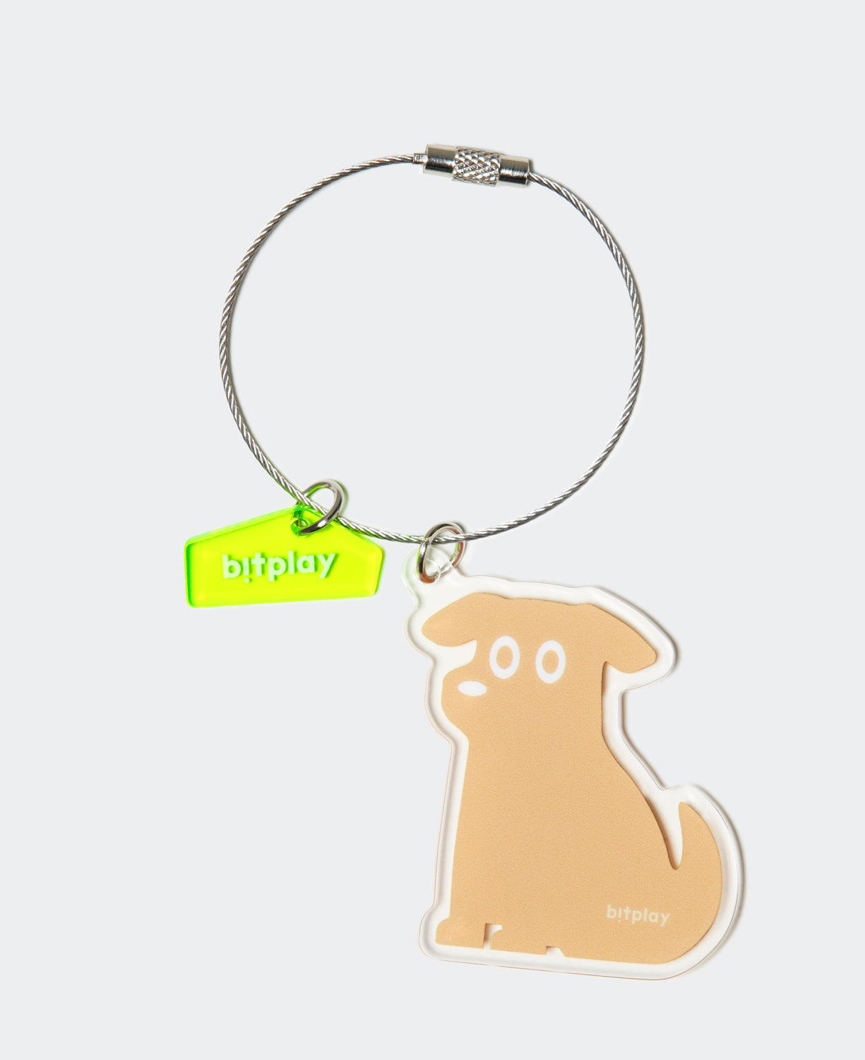 Wire Keychain Charm Browny Puppy