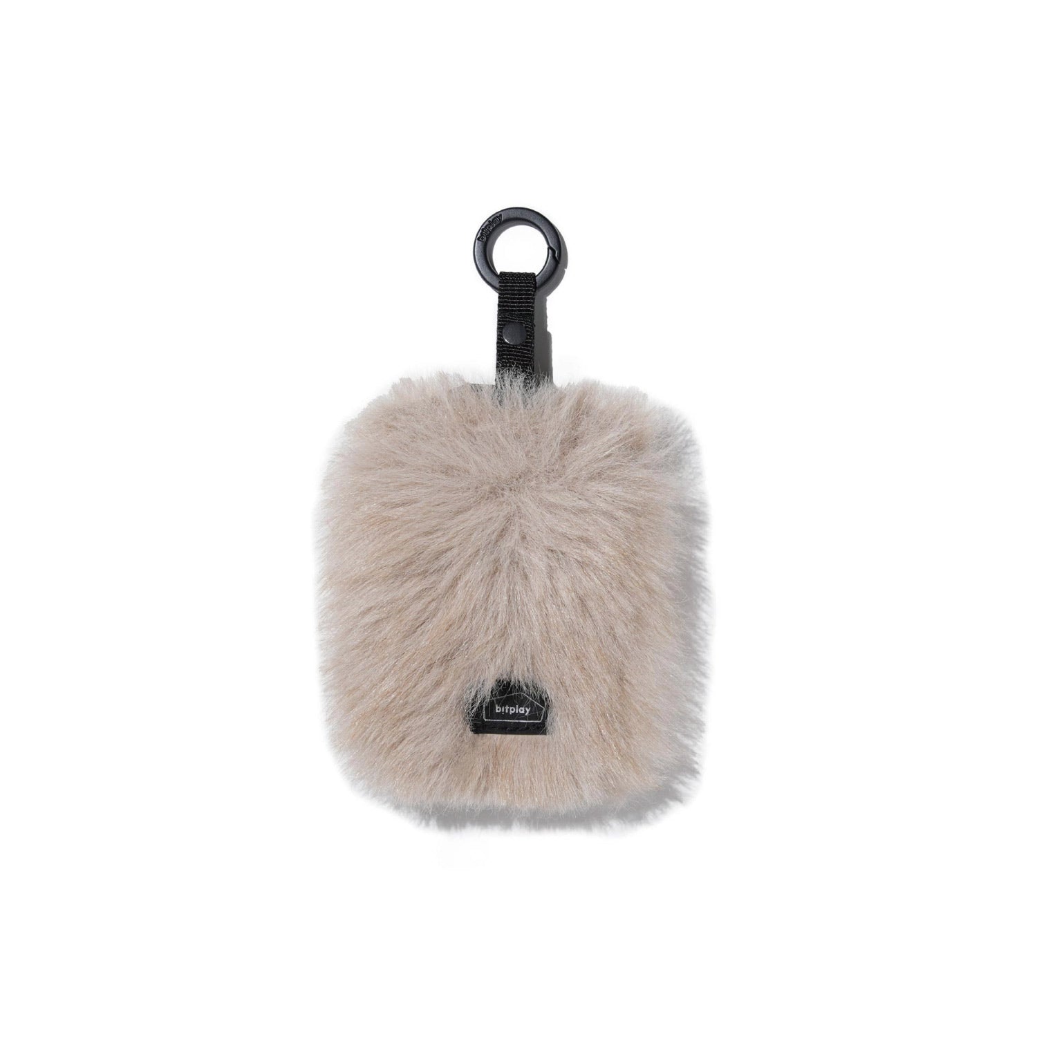 Furry Badge Holder -Beige