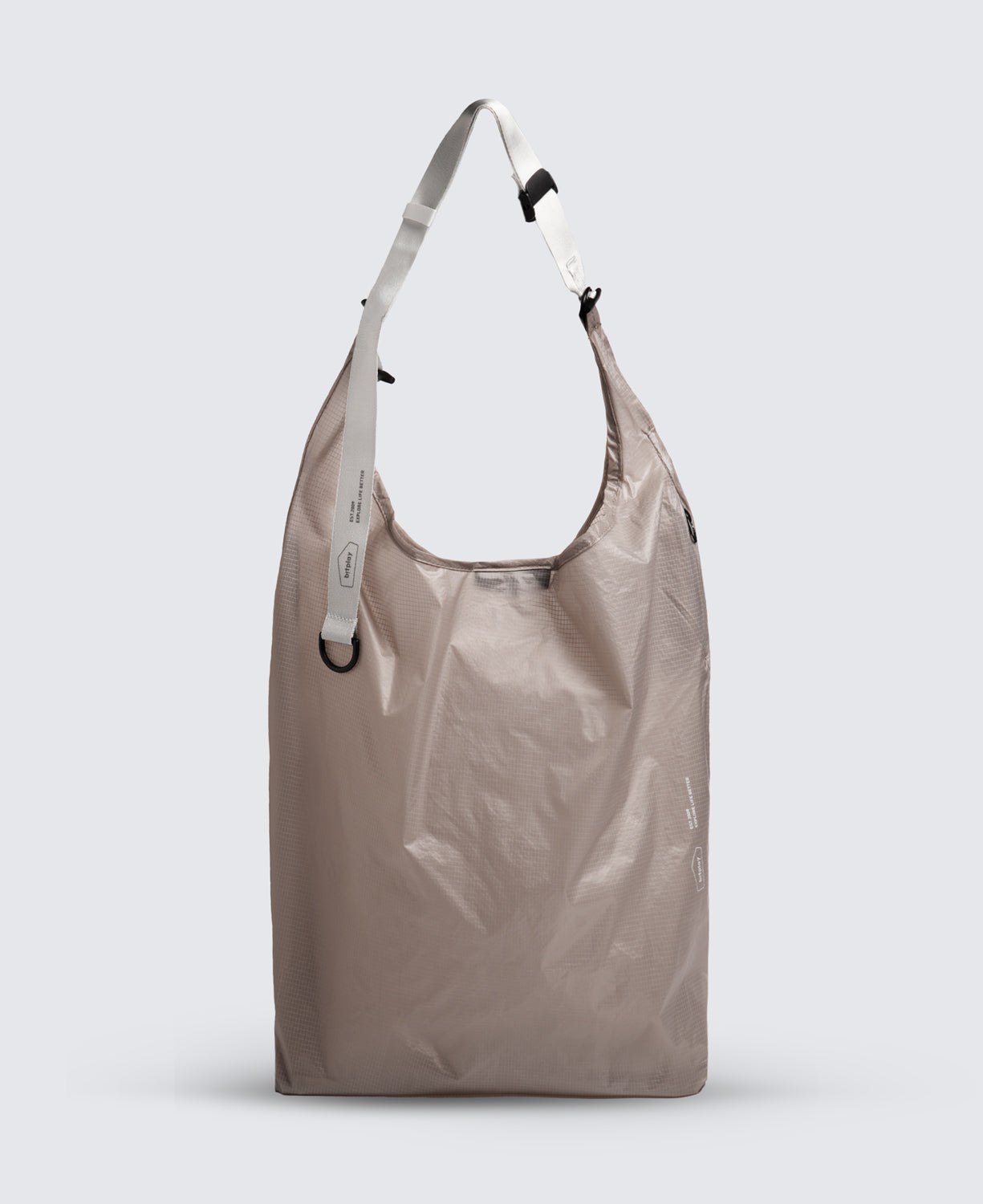 Foldable Crossbody Shopping Bag Beige