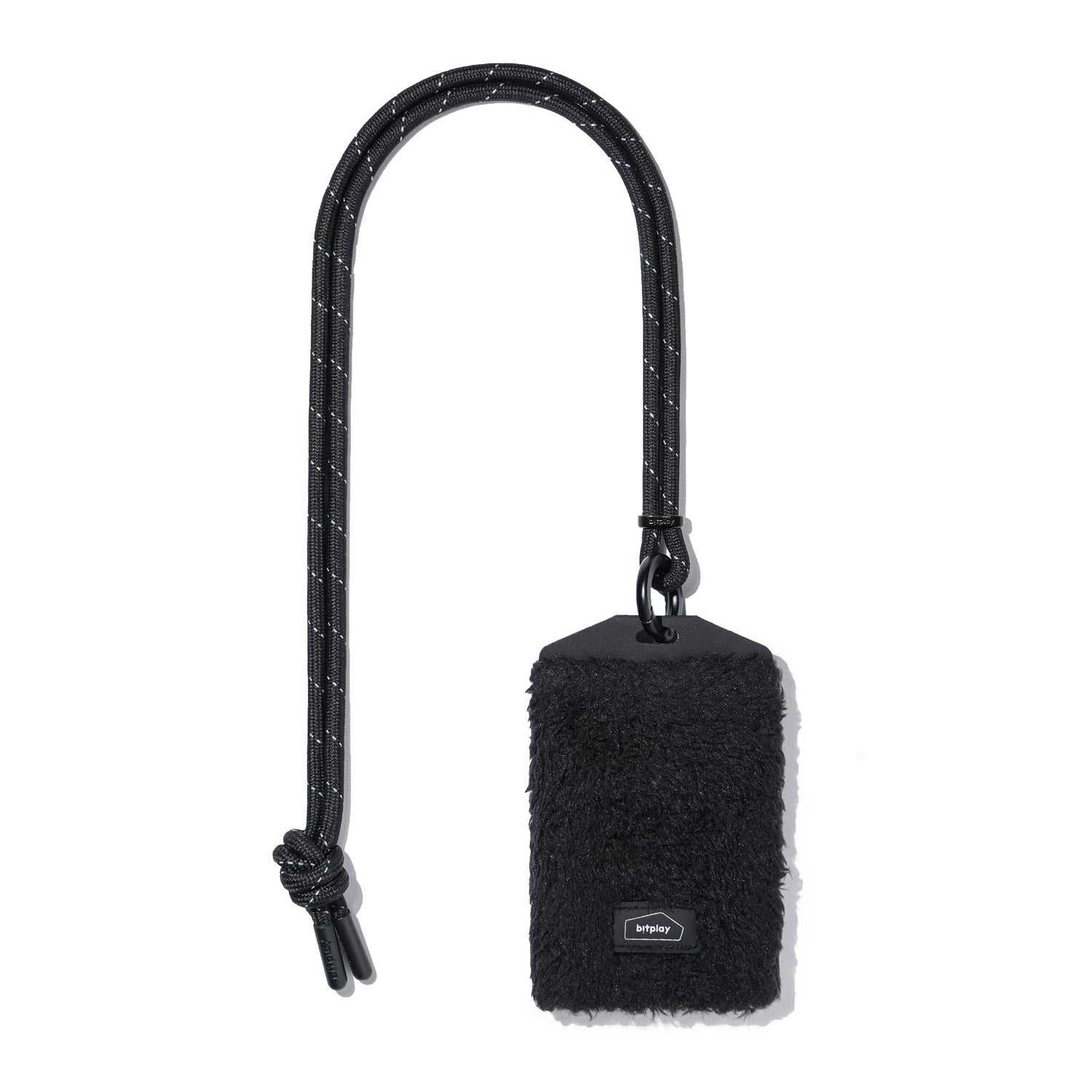 Short-Pile Badge Holder -Black