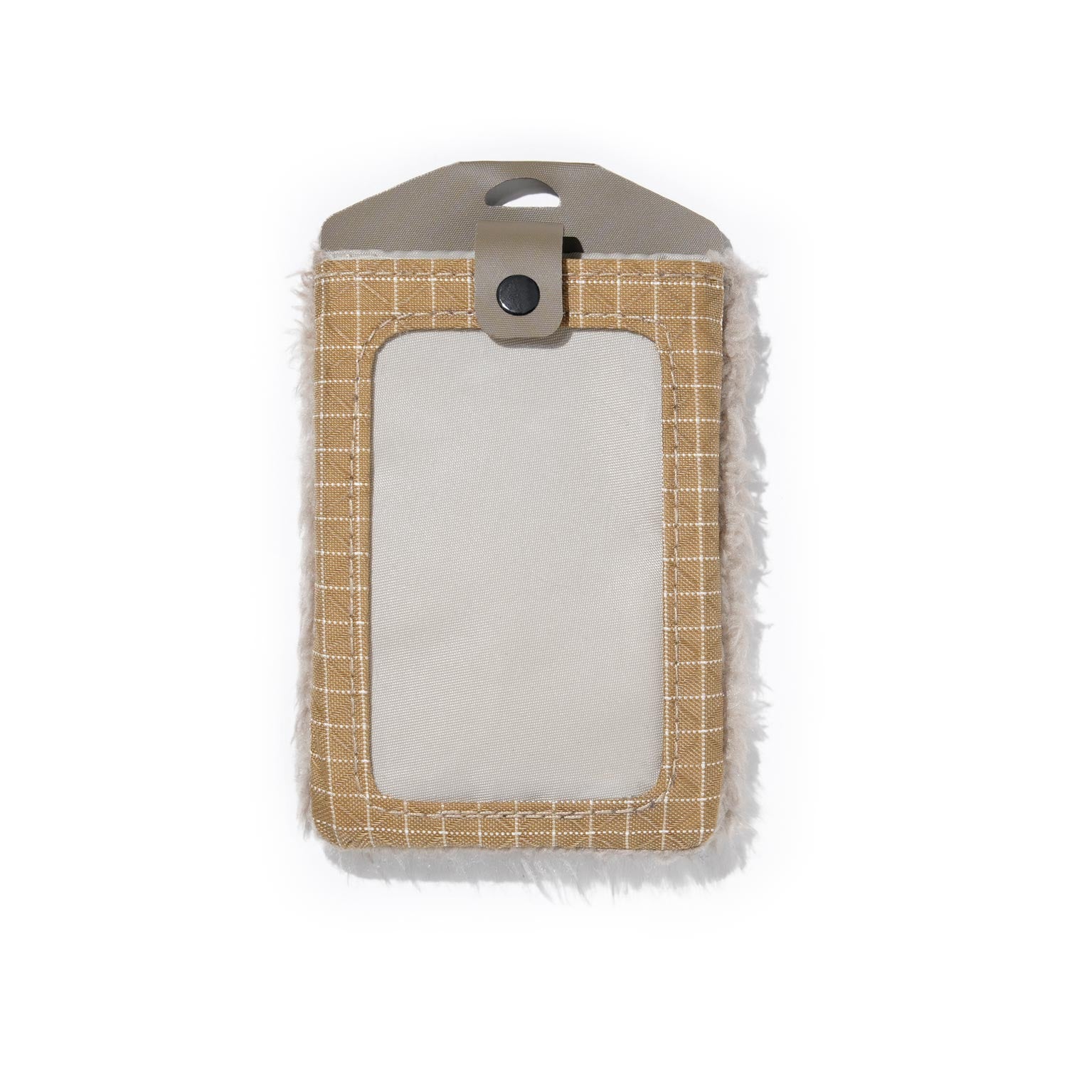 Short-Pile Badge Holder-Taupe