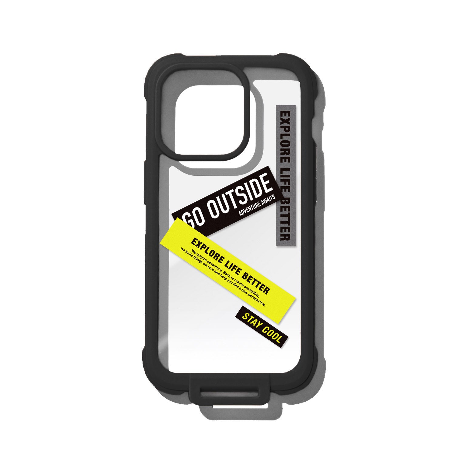 Wander Case for iPhone 14 Series - Black (Sticker Set Included）